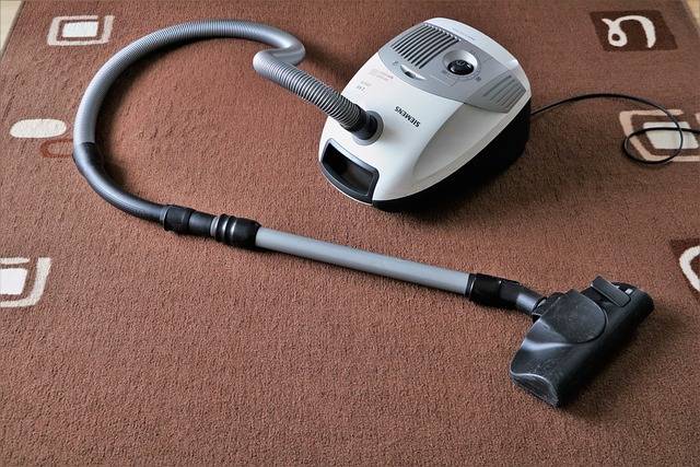 A vacuum on a carpet